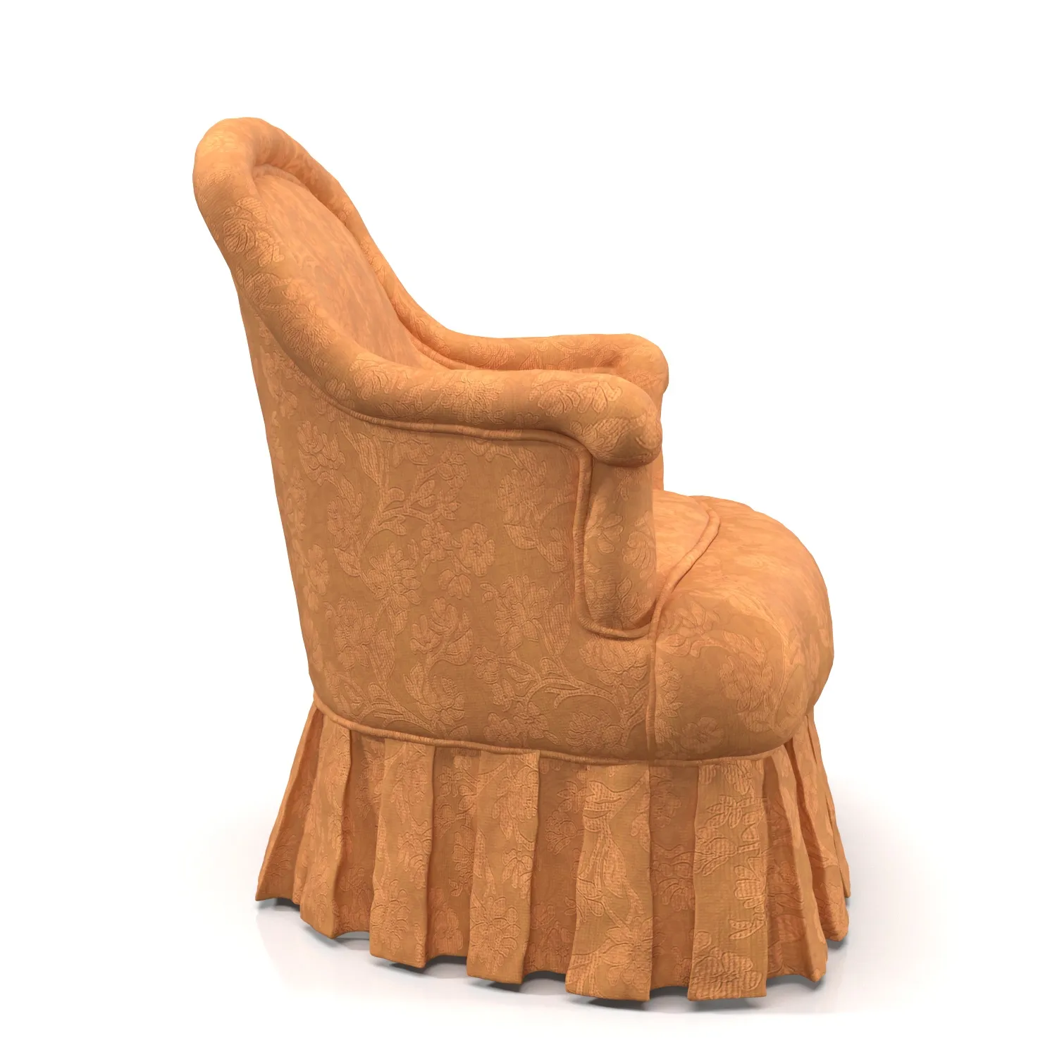 Crapaud Cocktail Skirt Arm Chair PBR 3D Model_03